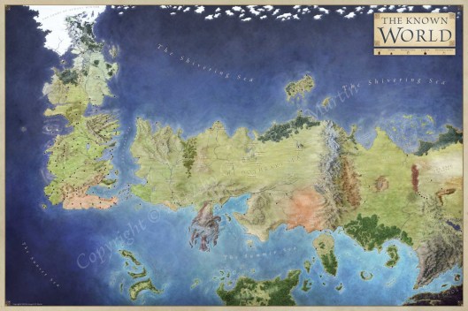 The World map for Game of Thrones